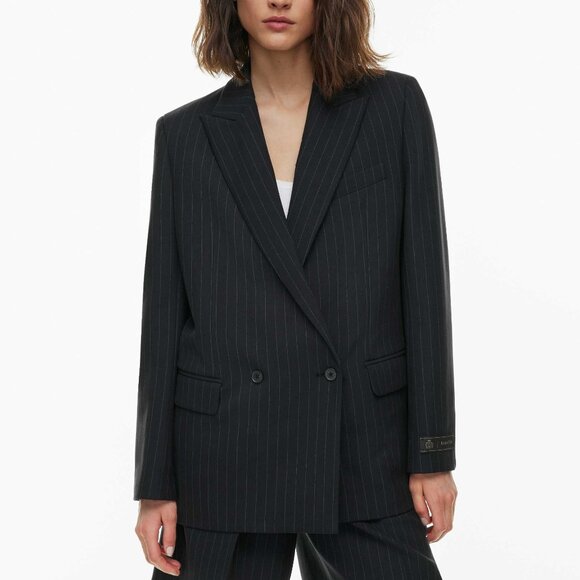Aritzia Jackets & Blazers - NWT ARITZIA Babaton Millions Blazer "VNTG BLK/ CL GR PNSTP" Size XS